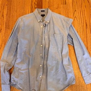 J Crew Large Slim fit Blue Oxford Long Sleeve Button Down Shirt